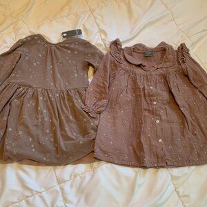 Tocoto Vintage 2-Piece Bundle - Tulle Star Dress & Star Print Dress (2Y)